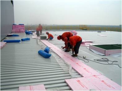 PVC卷材工程_上海建筑防水材料(集团)防水工程有限公司施工现场